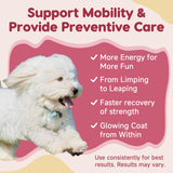 Glucosamine for Dogs - Joint Supplement for Dogs with Chondroitin, MSM, Omega 3, Hemp, Turmeric for Dog Joint Pain Relief, Dog Joint Supplement with Calcium Support Cartilage & Bone Health, 180 Chews