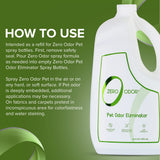Zero Odor - Pet Odor Eliminator for strong odor, Eliminate Air & Surface Odors – Patented Molecular Technology Best For Carpet, Furniture, Beds Smell Great Again, 64oz Refill