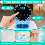 Automatic Pet Hair Dryer Box,Powerful Motor Fans Blower for Cats and Small Dogs,360° Drying,Temperature Control,Self-Dryer Boxes with 3 Adjustable Speed Settings&Quick Drying Modes, Cat Toys,Towel W