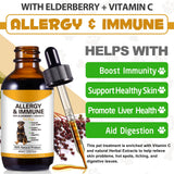 Allergy Relief Drops for Dogs,Allergy and Immune,Immune Support Supplement,Dog Supplement,Natural Pet Supplement for Dog Allergy Relief with Turmeric & Milk Thistle