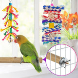 KATUMO Bird Toys, Parakeet Swing Parrot Ladder Cockatiel Perch Conure Hanging Bell Toys for Parakeet Conure Cockatiel Mynah Love Bird Small Birds