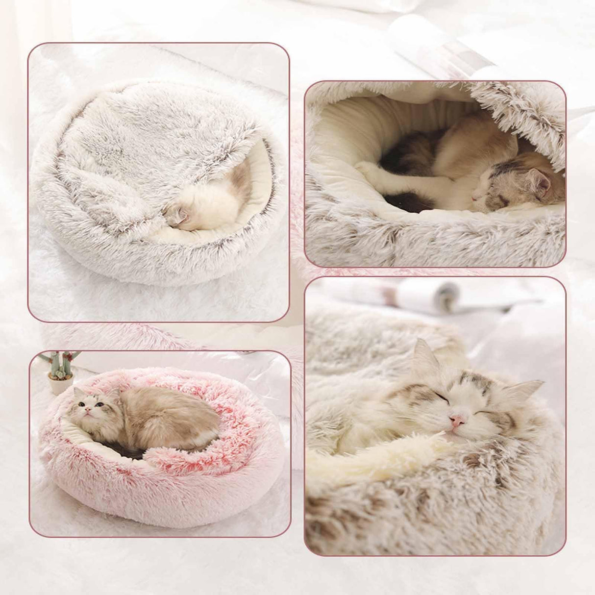 Cozy Cocoon Dog Bed, Comfy Cocoon Pet Bed, Cozy Cocoon Pet Bed for Dogs, Dog Bed Medium Size Dog (Gray, S（15.7in）)