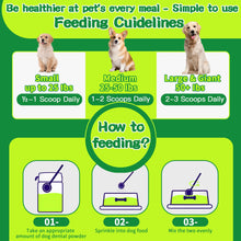 Load image into Gallery viewer, Dog Dental Powder, Dog Teeth Cleaning Powder, Targets Tartar &amp; Reduces Plaque &amp; Bad Breath - Teeth Cleaning Made Easy Eliminate - Meat-Flavored Formulated
