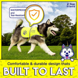 4LegsFriend Reflective Dog Vest. Hi-Visibility, Blaze Orange Oxford 300D Waterproof Dog Vest Helps Protect Your Best Friend. Safeguard Your PUP from Motorists & Hunting Accidents, On or Off Leash