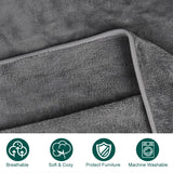 Onarway Dog Blanket Washable for Puppy: 4 Packs Dog Blankets 40”x28” - Fluffy Soft Small Throw for Cat Puppy Kitten Dogs - Fleece Pet Blankets for Bed Sofa Car and Indoor - Grey and Khaki