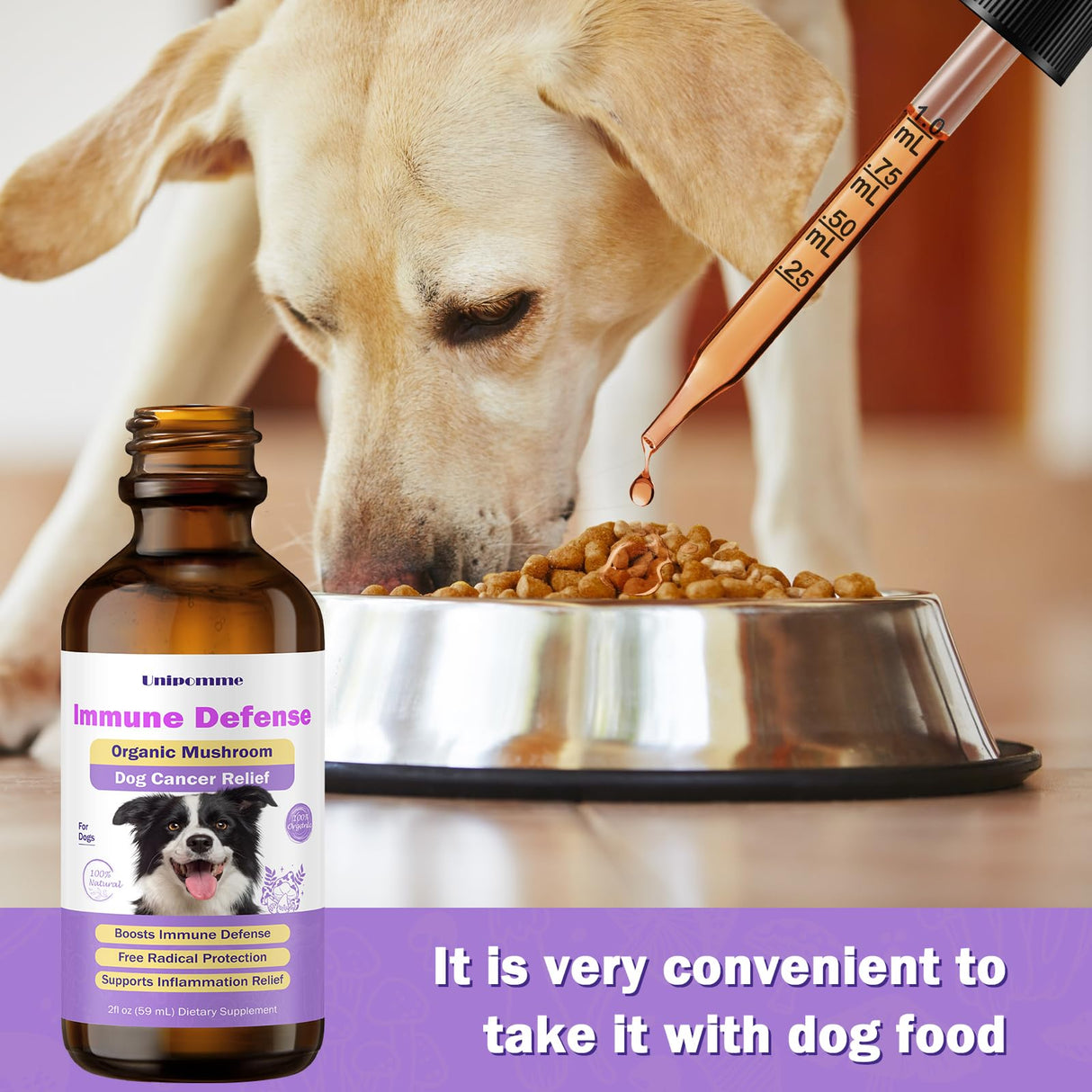Dog Cancer Supplements - Pet Critical Guard - Defense Immune Support, Cellular Health, Antioxidants with Turkey Tail Mushroom - Natural Herbal Supplement for Well-Being Protection 2 oz (59 ml)