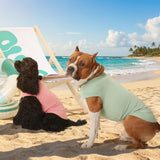 OUOBOB 2-Pack Dog Shirts, Breathable Dog Cooling Vest, Sleeveless Summer Tank Tops, Lightweight Stretchy Vest for Medium Large Extra Large Dogs - (Pink Green) M