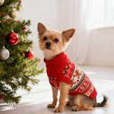BAOBICUTE Christmas Dog Sweaters for Small Medium Large Dogs Girl Boy Knit Turtleneck Double Dog Sweater Clothes Winter Thick Warm Pet Puppy Outfit Snowflake Pattern for Holiday Christmas
