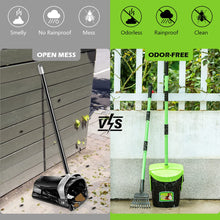 Load image into Gallery viewer, MXF Pooper Scooper Swivel Bin &amp; Rake Kit with 20 Waste Bags, 36.6" Long Handle Adjustable Portable Non-Breakable Dog Pooper Scooper for Large Medium Small Dogs, Poop Scooper for Lawn Yard Dog Kennel
