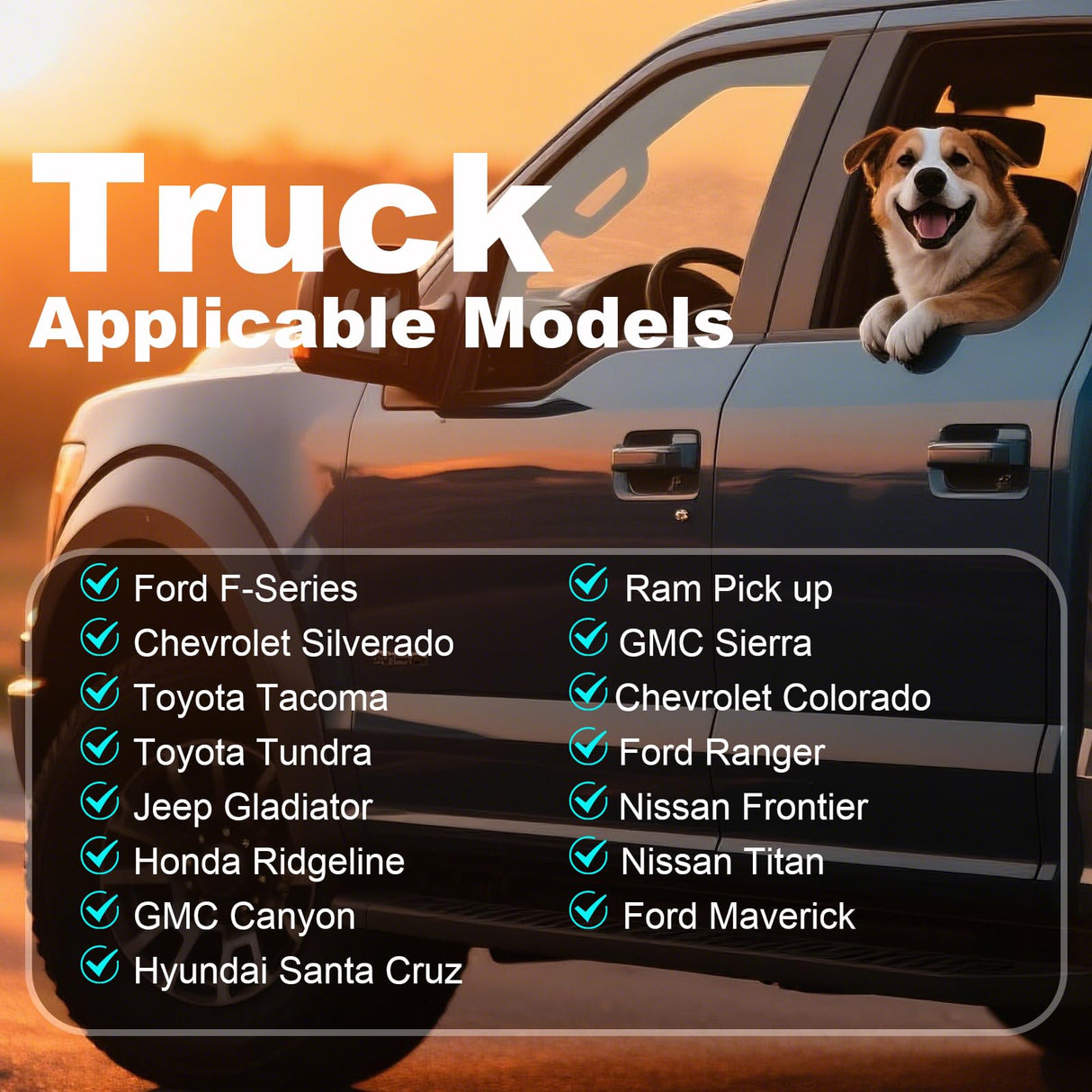 Sanqitara Dog Car Seat Cover for Back Seat, Waterproof & Scratch - Resistant Pet Seat Protector with Elastic Straps, Universal Fit for Ford F - Series/Toyota Tacoma/Ram Pickup & More Trucks