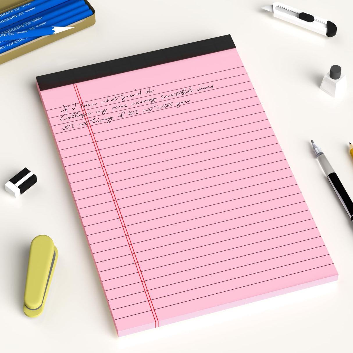 5pcs Small Note Pads 5x8 Notebook College Ruled Legal Pads Color Notepads 5 Pack Study Back Writing Pads 5 x 8 Perforated Narrow Ruled Pads of Paper for School & Office Supplies 30 Sheets/Pack