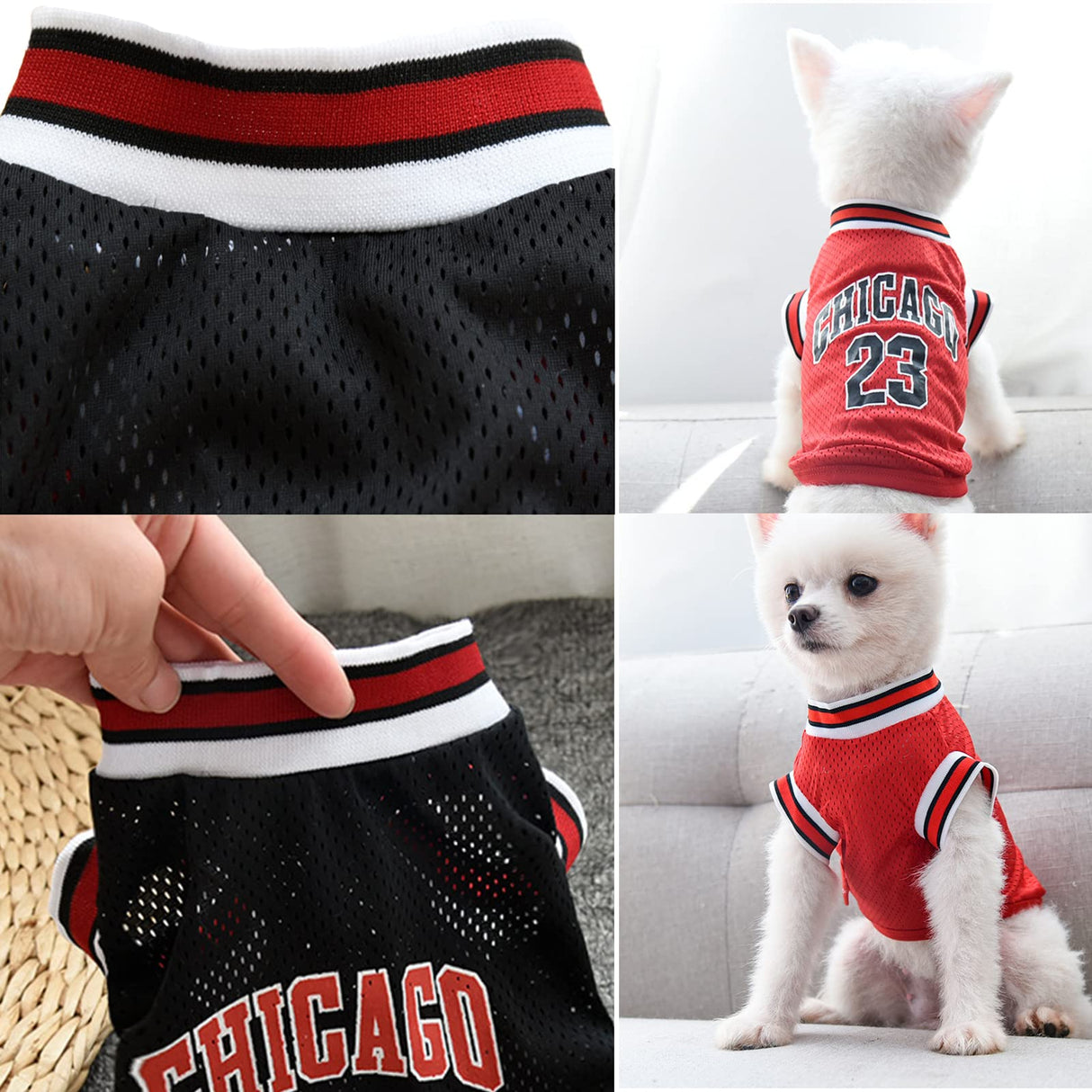 SVVOOD Dog Basketball Jersey Clothes Boy Girl Dog Pet Vest Clothes Puppy Shirt Apparel Cute Outfit Summer Fashion Cotton Dog Tshirt Female for Large Dogs, Medium & Small Chihuahua,Yorkies,Black,XL