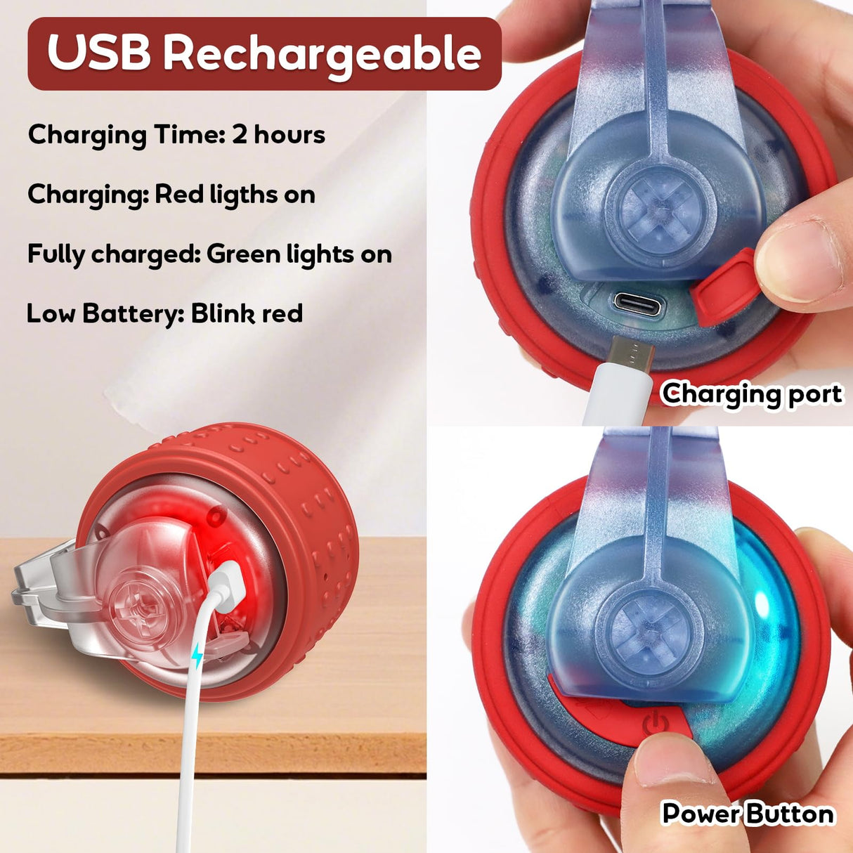BENTOPAL Dog Toys Interactive Dogs Ball with Super High-Speed Rechargeable Dog Toy Ball for Puppies