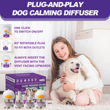 Dog Calming Pheromones Diffuser & 6 in 1 Kit Appeasing Dog Pheromone Diffuser to Calm (2 Plug in+4 x48ml Refill) Dog Calming Diffuser Anxiety Reduce Aggression Fighting Barking Stress 120 Day Supply