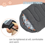 GeerDuo Dog Sleeping Bag Waterproof Warm Packable Dog Bed Mat with Storage Bag for Indoor Outdoor Travel Camping Hiking Backpacking (Grey)
