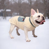 FEimaX Dog Winter Coat Fleece Lined Dog Jacket with High Collar&Zipper, Snowsuit for Small to Medium Dogs, Windproof Puppy Cold Weather Coats with D-Ring Leash, Durable Doggie Vest Pet Snow Vest
