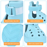 Dog Shoes, Dog Sandals for Hot Pavement, Water-Resistant Breathable Boots, Non-Slip Paw Protectors, Adjustable Straps Dog Rain Booties for Summer Beach and Rainy Day(Blue)