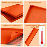 BANGIE 36" Silicone Griddle Mat for Blackstone Accessories - Anti-Warping & UV-Resistant Full-Wrap Cover for 4-Burner Flat Top Grill, Prevents Condensation Rust (Orange)