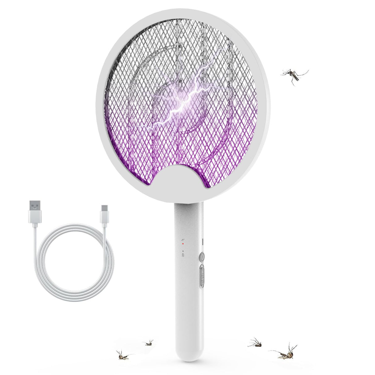 iHave Electric Fly Swatter, 2-in-1 Bug Zapper for Home Indoor and Outdoor Use, Rechargeable Dual Modes Mosquito Zapper, Say Goodbye to Bugs in Your Bedroom, Kitchen, Backyard, Patio and Camping