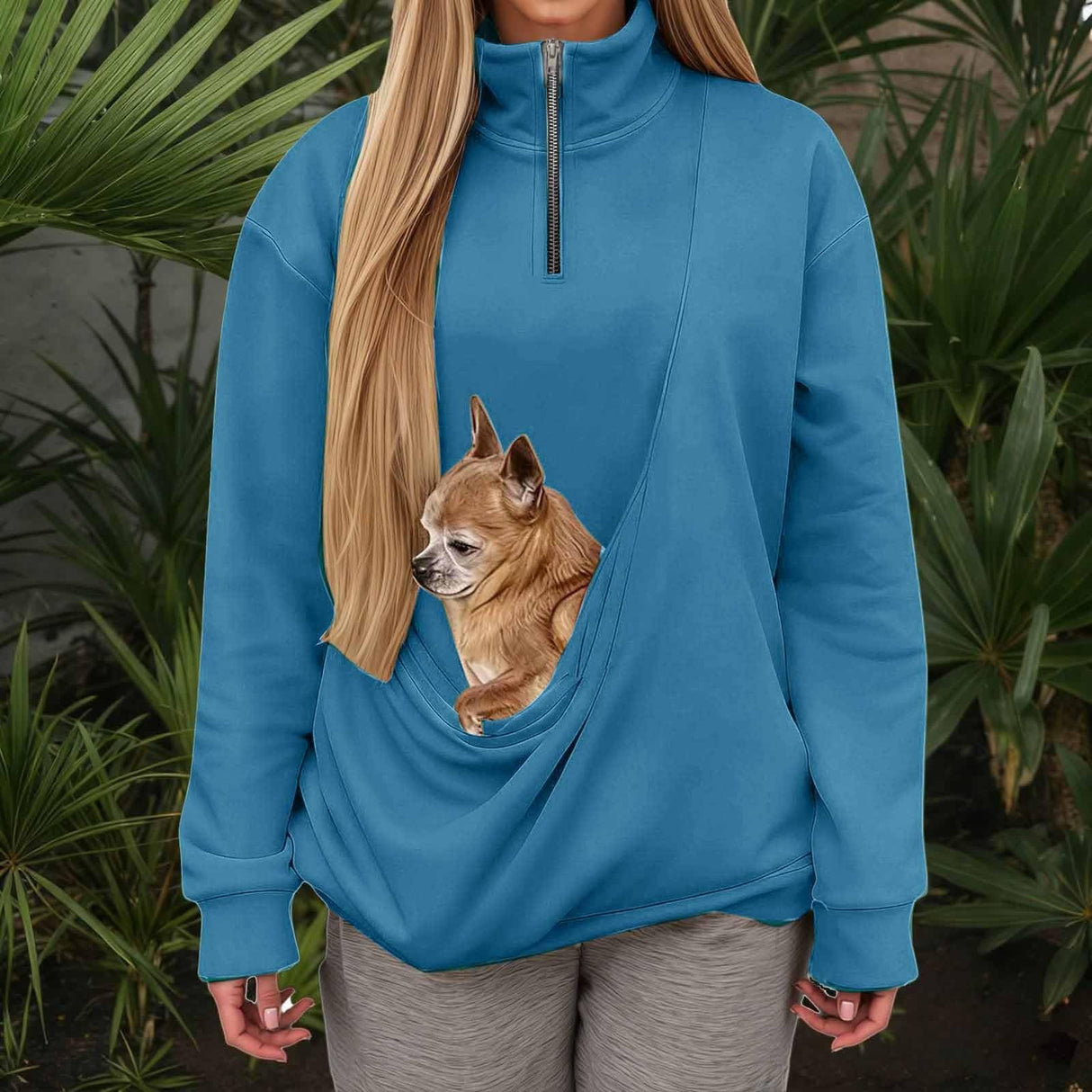 XovLAHzY Pouch Hoodie For Women Kangaroopocket Oversized Dog Pouch Sweatshirts Cat Pet Care Carrier Pullover Animal Hoodies
