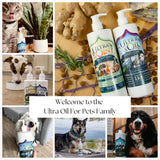 Ultra Oil Skin and Coat Supplement for Dogs and Cats with Hemp Seed, Flaxseed, Grape Seed, and Fish Oils for Relief from Dry Itchy Skin, Dull Coat, Hot Spots, Dandruff, and Allergies, (16 oz)