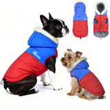 Dog Winter Coat with Hood, Fleece Lined Waterproof Dog Jacket,Warm Snowsuit for Small Medium Dog