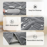 BOCTOPUG Dog Bed Cover for Pets Blankets Rug Pads for Couch Protection Waterproof Bed Covers Dog Blanket Furniture Protector Reusable Changing Pad (Dark Grey+Light Grey, 52"x82")