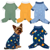 4 Pack Dog Pajamas Pet Costumes Dog Jammies Onesies Sweatshirt Adjustable Breathable Stretchy Clothes for Puppy Small Medium Large Dogs Girls Boys,XS