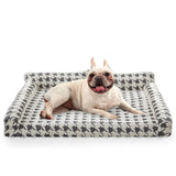 Orthopedic Dog Beds for Medium Dogs Washable, Detachable Side Bolster and Pillow, Medium Dog Sofa with Memory Foam, with Removable Cover and Non-Slip Bottom, Grey (Grey, M (28"x22.8"x9.4"))