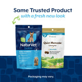 NaturVet Quiet Moments Calming Dog Supplement, Dog Soft Chews with Melatonin to Help Reduce Stress from Storms, The Vet, Fireworks, and Travel, Bacon and Chicken Flavored Pet Supplement, 65 Count