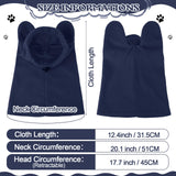 Clysee Winter Dog Hats Quiet Ears for Dogs Ear Muffs Pet Neck Warmer Scarf Hoodie Noise Protection Cover Beanie Head Wrap Costume for Pet Dog Cats(Dark Blue,L)