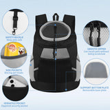 Dog Carrier Backpack Pet Puppy Carrier Front Pack Breathable Head Out Design with Reflective Safe Dog Backpack Carrier for Small Medium Dogs Cats Rabbits