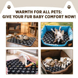 furrybaby Pet Heating Pad, Waterproof Dog Heating Pad Mat for Cat with Durable Anti-Bite Tube Indoor for Puppies Dogs Cats (1 Pack Black, 40 X 28in, Temp Adjustable)