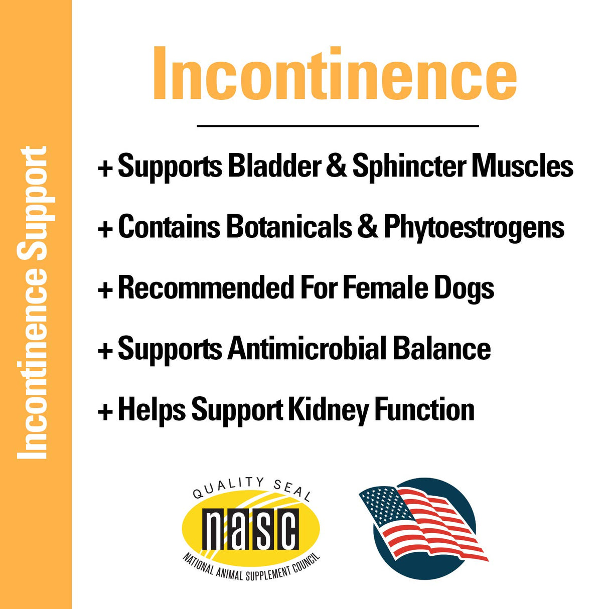 Vet Classics Bladder, Incontinence Support Dog Supplement – Supports Bladder Health for Dogs, Helps With Pet Incontinence – Includes Phytoestrogens, Botanicals – Chewable Tablets – 120 Ct.