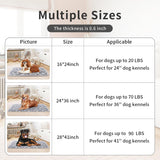 Dekeyoo Dog Crate Mat, Soft Reversible Pet Bed Pad with Short Plush, 60x90cm, 2cm Thick, Machine Washable Mat for Small Dogs and Cats, Fits 90cm Crates
