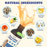 Paw Licking Relief for Dogs, Dog Licking Paws Treatment, Herbal Supplement for Soothes Itching & Redness and Calms Irritation & Discomfort, Dog Paw Licking Drop with Bacon Flavor (2 FL OZ)
