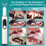 SylvanSparkKitchen Dog Plaque and Tartar Remover Plaque Remover for Teeth with Led Light 5 Adjustable Modes Electric Toothbrush Teeth Cleaning Kit for Dog and Cat Pet Ultrasonic Tooth Cleaner