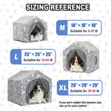 Pelemee Indoor Dog House, Night-Luminous Star Dog Tent with Frame, Washable Dog Cave Bed, Suitable for 18-40 lb Small and Medium Dog