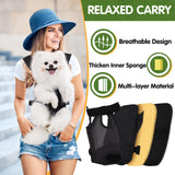 Pet Carrier Backpack, Hands-Free Adjustable Dog Front Carrier Legs Out & Easy-Fit Dog Backpack Carrier for Hiking Camping Traveling Cycling for Small Dogs and Rabbits (Large, Black)