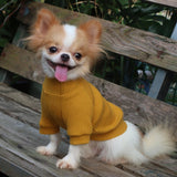 LOPHIPETS Small Dog Turtleneck Sweaters for Teacup Chihuahua Yorkie Puppy Cat Clothes-Yellow/S