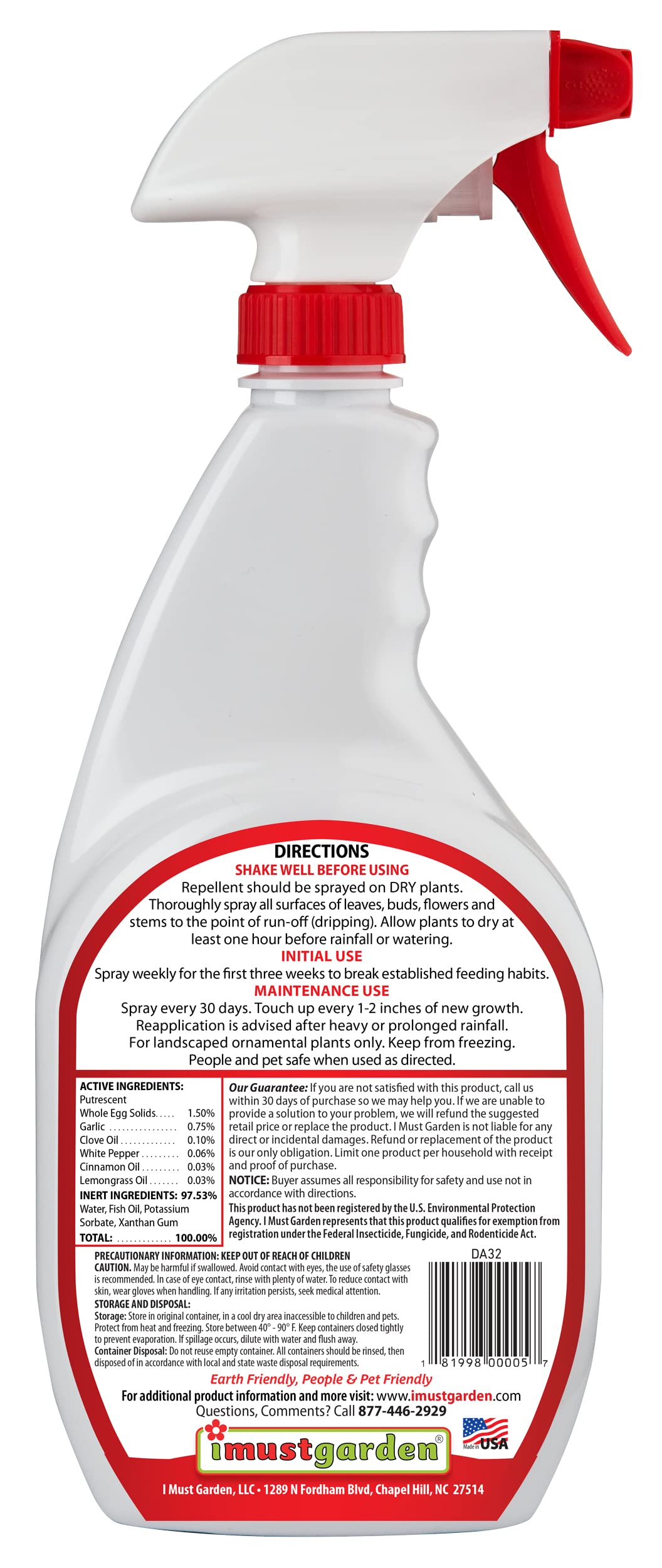 I Must Garden Deer Repellent - Ready to Use (2 Pack - 32oz RTU)