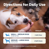Vetnique Glandex Daily Probiotics for Dogs with Prebiotics to Support Gut Health with Fiber and Digestive Enzymes, Probiotic Chews or Powders (60ct Chews, Bacon Chews)