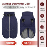 AOFITEE Small Dog Winter Coat, Waterproof Dog Winter Jacket with Zipper & Fleece Collar, Reflective Dogs Puffer Jacket, Small Pet Snow Coat Snowsuit for Yorkshire, West Highland