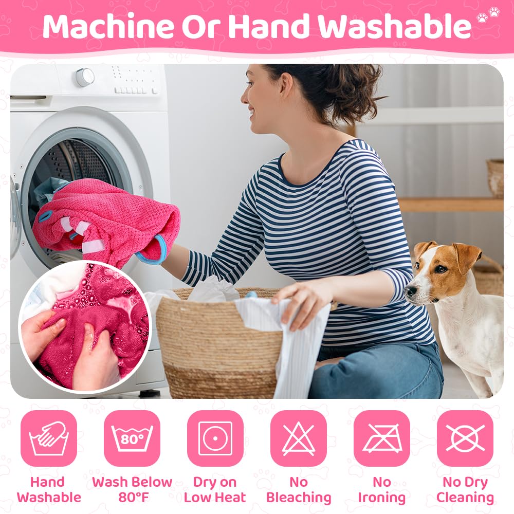 AUTOWT Dog Bathrobe Towel - Super Absorbent Dog Drying Coat, Warming Bath Robes for After Bath Shower Swim Walk for Small Medium Large Dogs Cats Pet