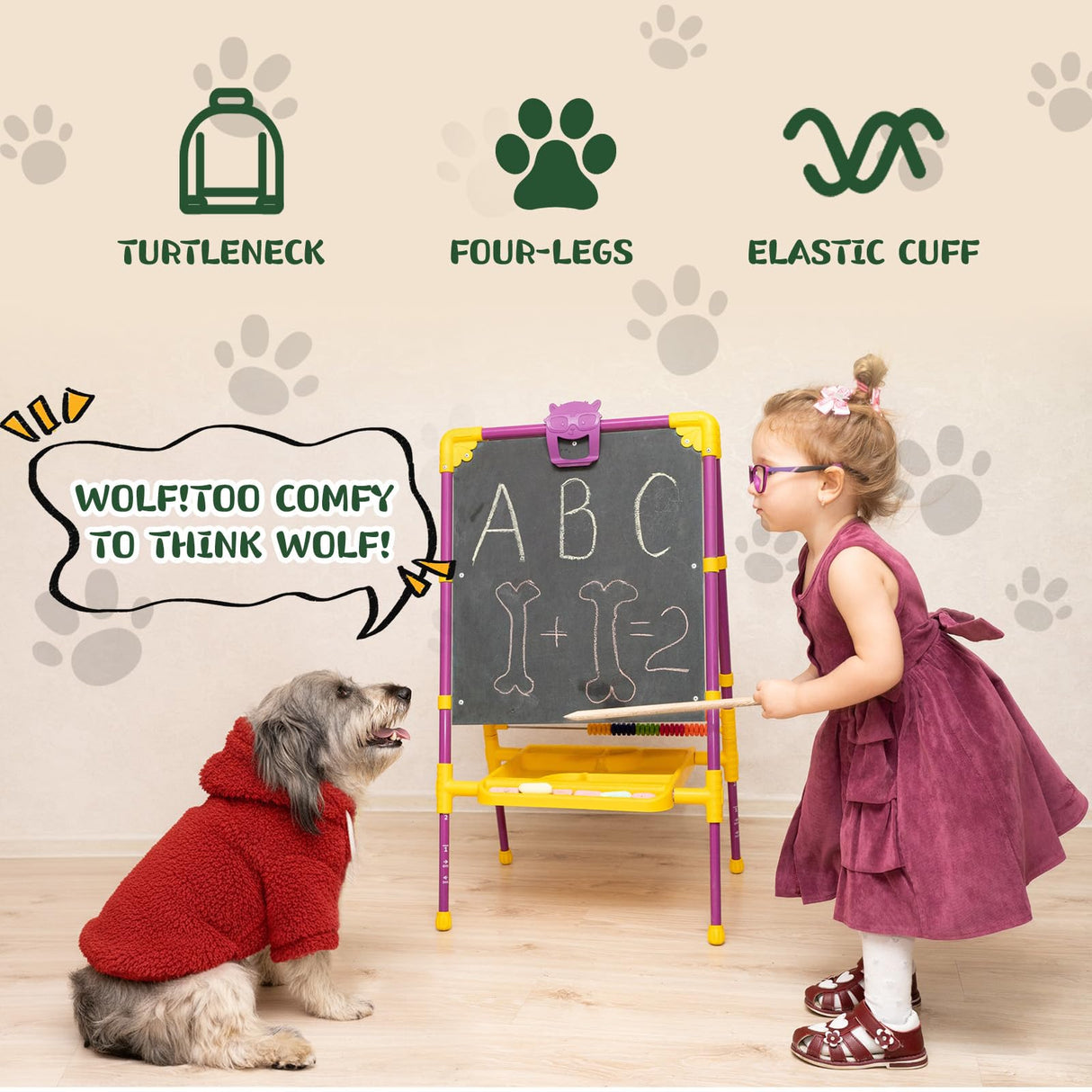 Reginary 2 Pcs Fuzzy Small Dog Hoodie Winter Dog Sweaters Double-Sided Plush Warm Soft Hooded Puppy Pet Sweatshirt Clothes Coats(L: Weight:8.5-13.2lb,Green and Red)