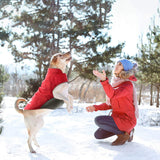 IREENUO Dog Raincoat, 100% Waterproof Dog Warm Jacket for Fall Winter, Rainproof Coat with Adjustable & Reflective Stripes for Medium Large Dogs (5XL, Red)