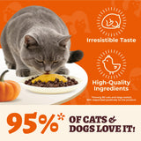 MULTIBITES 15.5oz Premium Pumpkin Puree for Cats & Dogs - Digestive Health,Sensitive Stomach for Soft Cat Treats - Natural Fiber Supplement for Dog Food Toppers,Kittens,Puppy Snacks