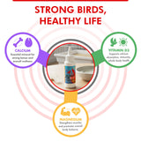 Morning Bird Calcium Plus Liquid for Birds – Bird Vitamins for Strong Eggshells, Healthy Bones, and Baby Bird to Support Growth, Breeding, and Wellness for All Birds 2 Fl Oz