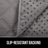 GORILLA GRIP Waterproof Bed Cover for Dogs, 82x52, Gripped Slip Resistant Backing, Leak Proof Washable Dog Blanket Covers Sofa, Couch, Sectional, Crate, Car, RV Seats, Pet Puppy Essentials, Charcoal
