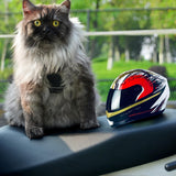 FORZENA Dog Motorcycle Helmet Cat Full Face Motorcycle Helmet Outdoor Motorcycle Bike Riding Helmet Hat for Doggie Puppy Kitten Pet Supplies Racing Car Fan Collectible Small Gift (Red)